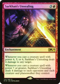 MTG FOIL Sarkhan's Unsealing - Core Set 2019 #155 - Image 1