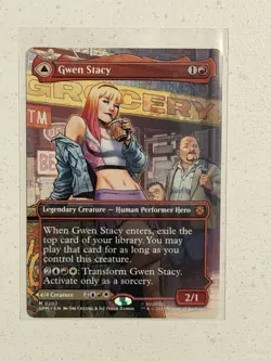 MTG Gwen Stacy 0202 Regular (Borderless) Marvel's Spider-Man NM SPM - Image 2