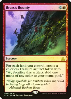 MTG FOIL Brass's Bounty - Rivals of Ixalan #094 - Image 1