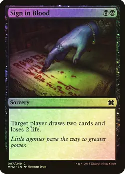 MTG FOIL Sign in Blood - Modern Masters 2015 #097 - Image 1
