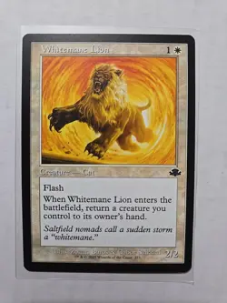Whitemane Lion (Retro) - Dominaria Remastered - LP - Common - Creature - MTG - Image 1