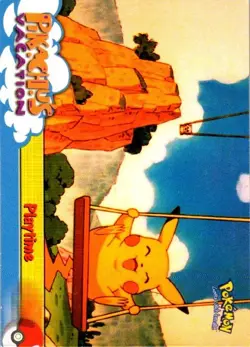 Playtime #57 NM Topps Pikachu's Vacation Blue Label Pokemon NM/LP (SKU 1-5) - Image 1