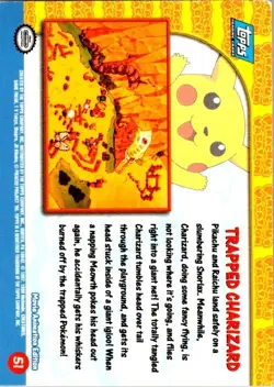 Pokemon TCG Trapped Charizard Pokemon Topps Pikachu's Vacation 51 NM/LP (SKU1-5) - Image 2