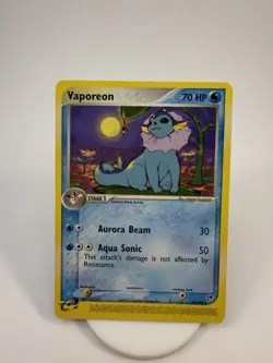 Pokemon TCG Vaporeon EX Sandstorm rare 25/100 2003 MP - Image 1