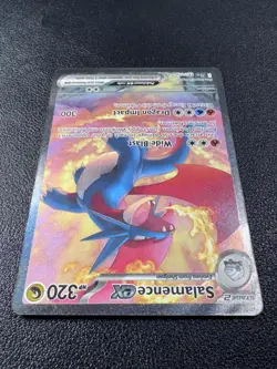 Pokemon Salamence ex Special Illustration Rare SIR Full Art Holo 187/159 Journey - Image 3