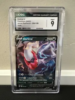 Pokemon TCG Darkrai V Astral Radiance 098/189 Holo Rare CGC 9 Mint - Image 1