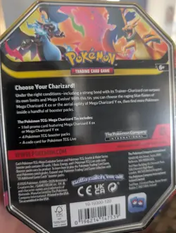 Pokemon TCG MEGA CHARIZARD X EX TIN - Sealed - Image 4