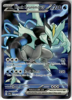 BLACK KYUREM EX - 218/191 - ULTRA RARE - SURGING SPARKS - POKEMON - - NM - Image 2