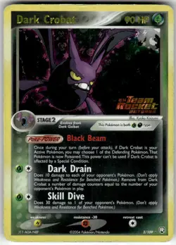 DARK CROBAT - 3/109 - TEAM ROCKET RETURNS - POKEMON - REVERSE HOLO - DAMAGED - Image 2