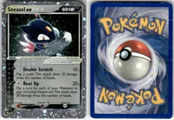 SNEASEL EX - 103/109 - HOLO RARE EX - RUBY & SAPPHIRE - POKEMON - - DAMAGED - Image 1