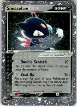 SNEASEL EX - 103/109 - HOLO RARE EX - RUBY & SAPPHIRE - POKEMON - - DAMAGED - Image 2