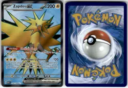 ZAPDOS EX - 192/165 - ULTRA RARE - 151 - POKEMON - - LP - Image 1