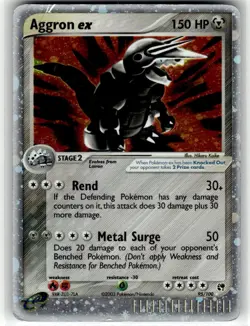 AGGRON EX - 95/100 - HOLO RARE EX - SANDSTORM - POKEMON - HOLO - HP - Image 2