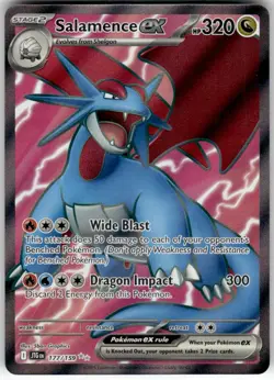 SALAMENCE EX - 177/159 - ULTRA RARE - JOURNEY TOGETHER - POKEMON - - NM - Image 2