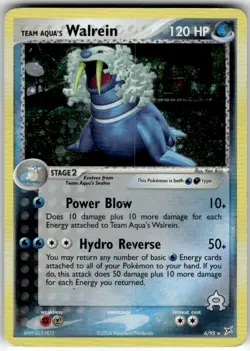 TEAM AQUA'S WALREIN - 6/95 - HOLO R - TEAM MAGMA VS TEAM AQUA - POKEMON -DAMAGED - Image 2