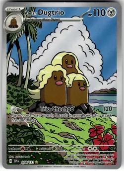 ALOLAN DUGTRIO - 208/191 - ILLUSTRATION RARE - SURGING SPARKS - POKEMON - - LP - Image 2