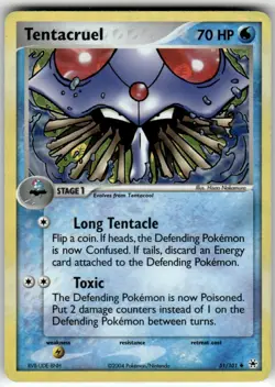 TENTACRUEL - 51/101 - UC - HIDDEN LEGENDS - POKEMON - REVERSE HOLO - HP - Image 2