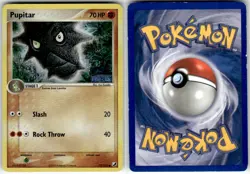 PUPITAR - 70/115 - C - UNSEEN FORCES - POKEMON - REVERSE HOLO - DAMAGED - Image 1