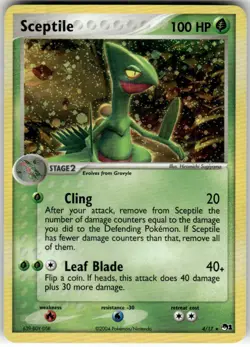 SCEPTILE - 4/17 - R - POP SERIES 1 - POKEMON - HOLO - DAMAGED - Image 2