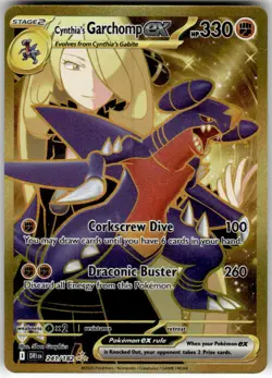CYNTHIA'S GARCHOMP EX - 241/182 - HYPER RARE - DESTINED RIVALS - POKEMON - - NM - Image 2