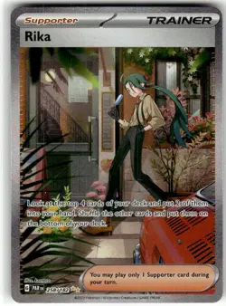 RIKA - 258/182 - SPECIAL ILLUSTRATION RARE - PARADOX RIFT - POKEMON - - NM - Image 2