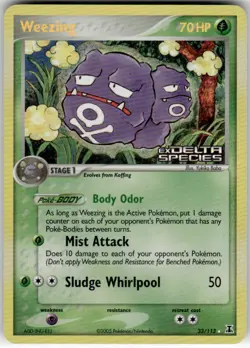 WEEZING - 33/113 - R - DELTA SPECIES - POKEMON - REVERSE HOLO - DAMAGED - Image 2