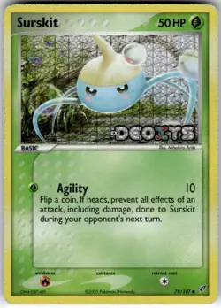 SURSKIT - 78/107 - C - DEOXYS - POKEMON - - DAMAGED - Image 2
