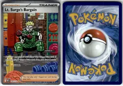 LT. SURGE'S BARGAIN - 185/132 - - MEGA EVOLUTION - POKEMON - - NM - Image 1
