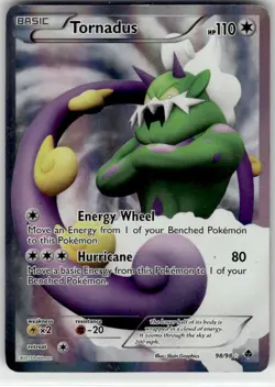 TORNADUS - 98/98 - RARE ULTRA - EMERGING POWERS - POKEMON - HOLO - DAMAGED - Image 2