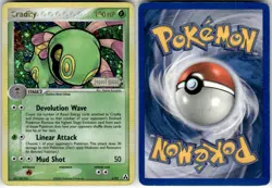 CRADILY - 3/92 - HOLO R - LEGEND MAKER - POKEMON - REVERSE HOLO - DAMAGED - Image 1