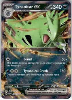 TYRANITAR EX - 064/131 - DOUBLE RARE - PRISMATIC EVOLUTIONS - POKEMON - - NM - Image 2