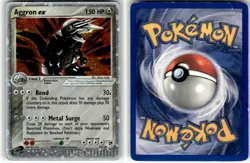 AGGRON EX - 95/100 - HOLO RARE EX - SANDSTORM - POKEMON - DAMAGED - Image 1