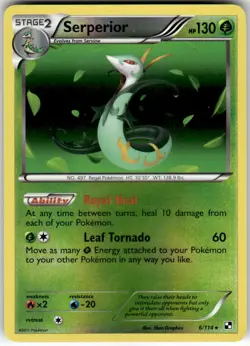 SERPERIOR - 6/114 - HOLO R - BLACK & WHITE - POKEMON - - MP - Image 2