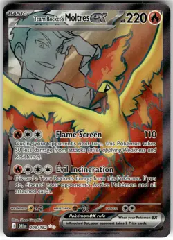 TEAM ROCKET'S MOLTRES EX - 208/182 - - DESTINED RIVALS - POKEMON - - NM - Image 2