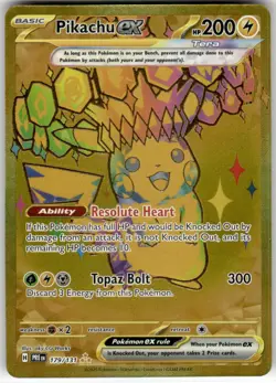 PIKACHU EX - 179/131 - HYPER RARE - PRISMATIC EVOLUTIONS - POKEMON - - NM - Image 2