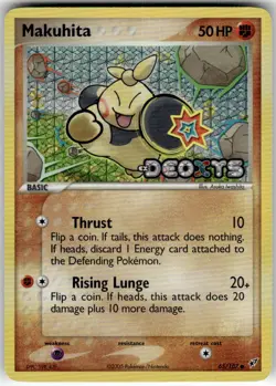 MAKUHITA - 65/107 - C - DEOXYS - POKEMON - REVERSE HOLO - DAMAGED - Image 2