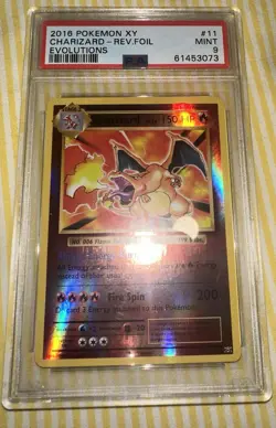 2016 Pokemon XY Evolutions Charizard Reverse Holo 11/108 - PSA 9 - Image 1
