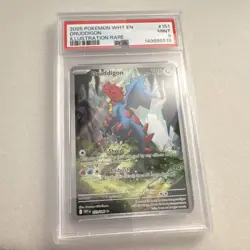 Pokemon Druddigon 151/086 Sv: White Flare Illustration Rare Holo 120 HP PSA 9 - Image 1