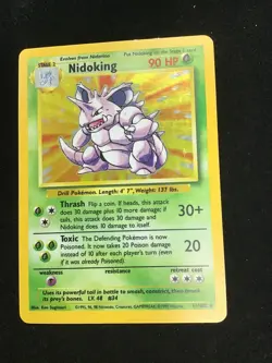 Pokemon Nidoking Unlimited Holo! Base Set! 11/102 Mint 1999 WOTC - Image 2
