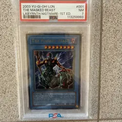 The Masked Beast - LON-001 - PSA 7 NM - Yugioh 1st Edition - Image 1