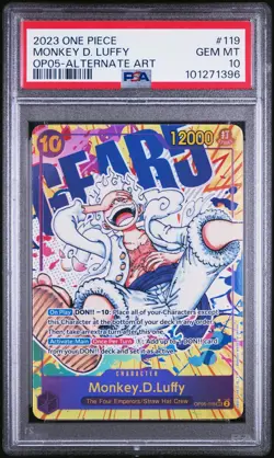 2023 ONE PIECE OP05-AWAKENING OF THE NEW ERA #119 MONKEY D. LUFFY PSA 10 - Image 1