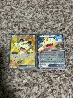 Pokemon Meowth Ex Full Art 107/88 + 62/88 Perfect Order NEW IN HAND - Image 1