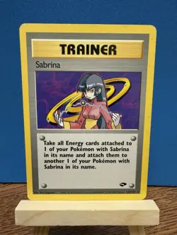 Pokemon TCG Sabrina 110/132 Gym Challenge Non-Holo Rare WOTC Vintage Trainer - Image 1