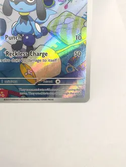 2023 Pokemon Riolu 215/198 SV01 Scarlet & Violet Illustration Rare Full Art Holo - Image 4