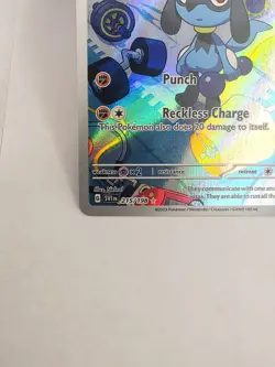 2023 Pokemon Riolu 215/198 SV01 Scarlet & Violet Illustration Rare Full Art Holo - Image 5