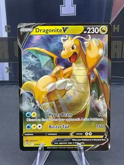 Pokemon TCG Dragonite V 049/078 Full Art Holo Ultra Rare SWSH Pokemon Go - Image 1