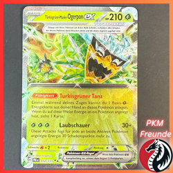 Turkisgrune-Maske-Ogerpon EX 012/131 PRE ✨Double Rare 🟢NM 🇩🇪Deutsch Pokemon - Image 1
