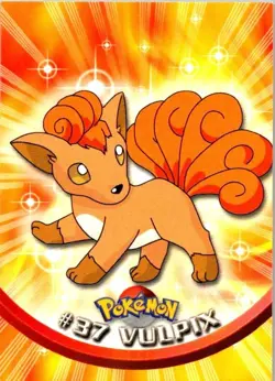Vulpix #37 Topps Black Label TV Animation Edition Pokemon TCG 1999 NM (SKU 1-5) - Image 1
