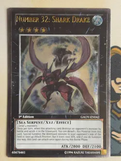 Number 32: Shark Drake GAOV-EN042 Ultimate Rare 1st Edition YuGiOh! NM EURO - Image 3