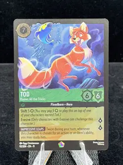 Disney Lorcana-Winterspell-Tod-Knows All the Tricks-#92-Cold Foil-M/NM - Image 1